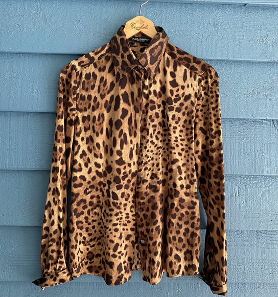Dolce & Gabbana Silk Leopard Print Blouse - Picture 9 of 10